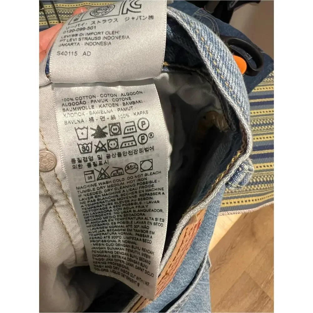 Levi's 505 Straight Leg Jeans in Dark Blue Denim W29 L32